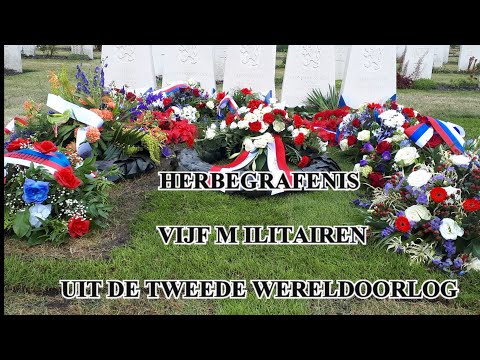 Herbegrafenis vijf militairen Tweede Wereldoorlog
