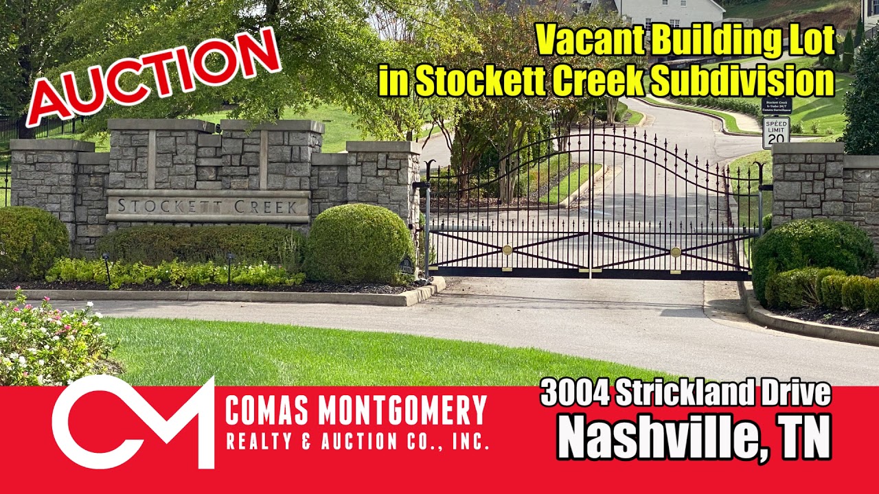 Vacant Building Lot For Sale in Stockett Creek Subdivision on 11/7/20