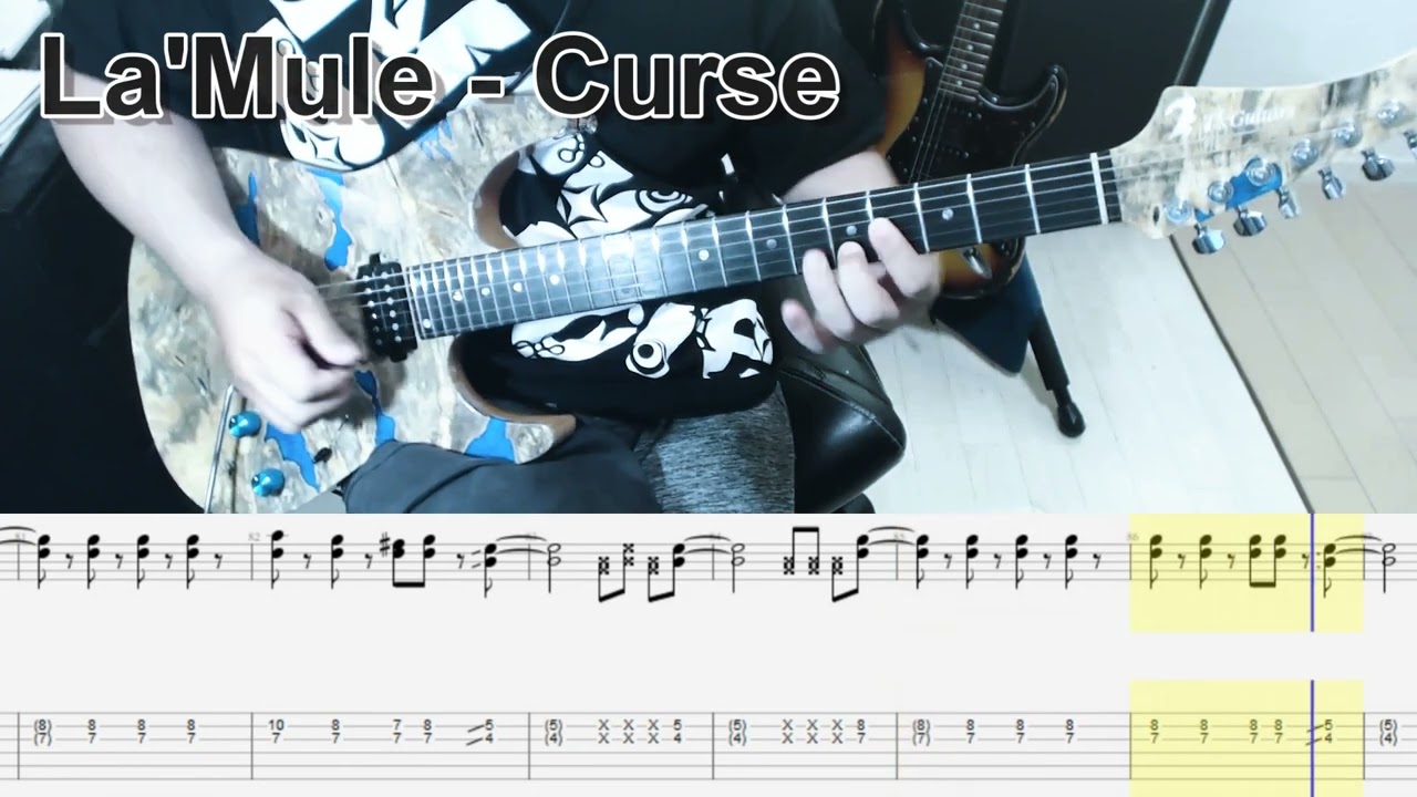 La'Mule - Curse ギター弾いてみた【tab有】guitar cover