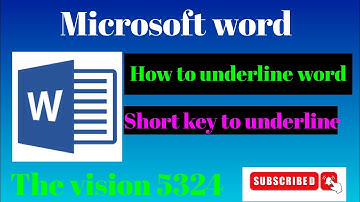 How to underline word in ms word | How to underline text in word