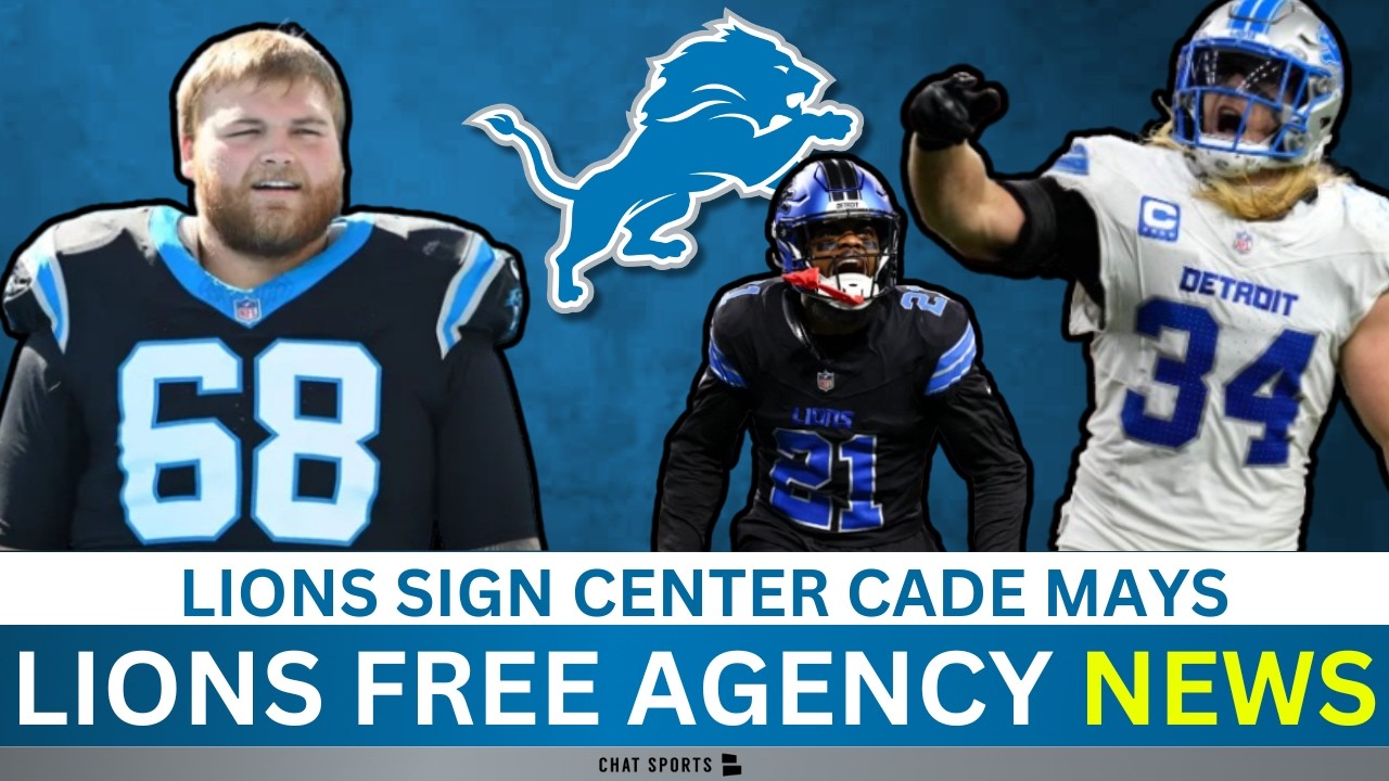 Lions News: Lions Sign C Cade Mays To 3-Year, $25M Deal + Alex Anxzalone & Amik Robertson LEAVES