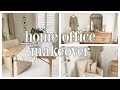 HOME OFFICE MAKEOVER | BEFORE AND AFTER ROOM TRANSFORMATION | DECORATE WITH ME |  HOME OFFICE IDEAS