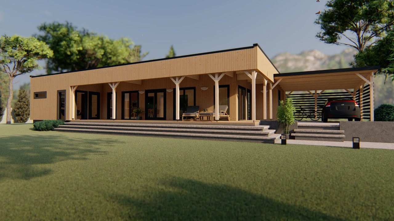 Wooden house Villa "Winnipeg" YouTube