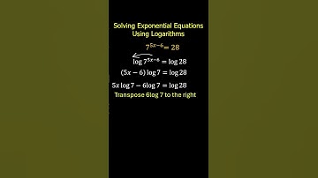 Solving Exponential Equations Using Logarithms # Shorts #shortsyoutube