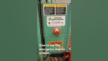 How to use the emergency stop on a bailer...