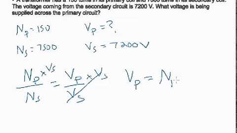 13.6 Transformer Calculation - Practice Problem 1