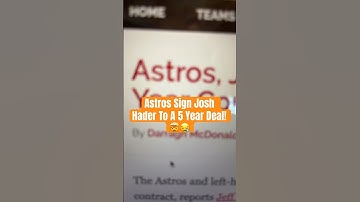 BREAKING: Astros Sign P Josh Hader To A 5 Year Deal! 🤯😱⚾️ Jan 19 2024 #mlb #shorts