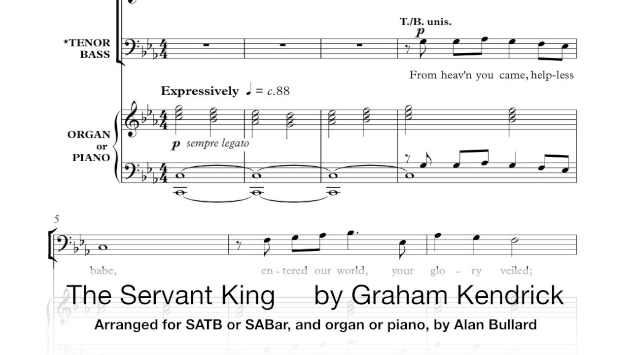 The Servant King Graham Kendrick Arranged For SATB Or SABar With The servant king graham kendrick arranged for satb or sabar with