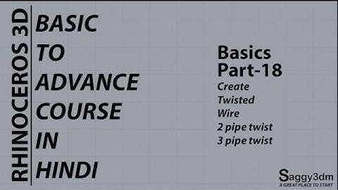 Rhino Basics in Hindi - 18 Create Twisted Wire