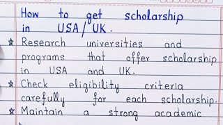 💰 How to Get Scholarships in USA & UK 2025 | Step by Step Guide for Students