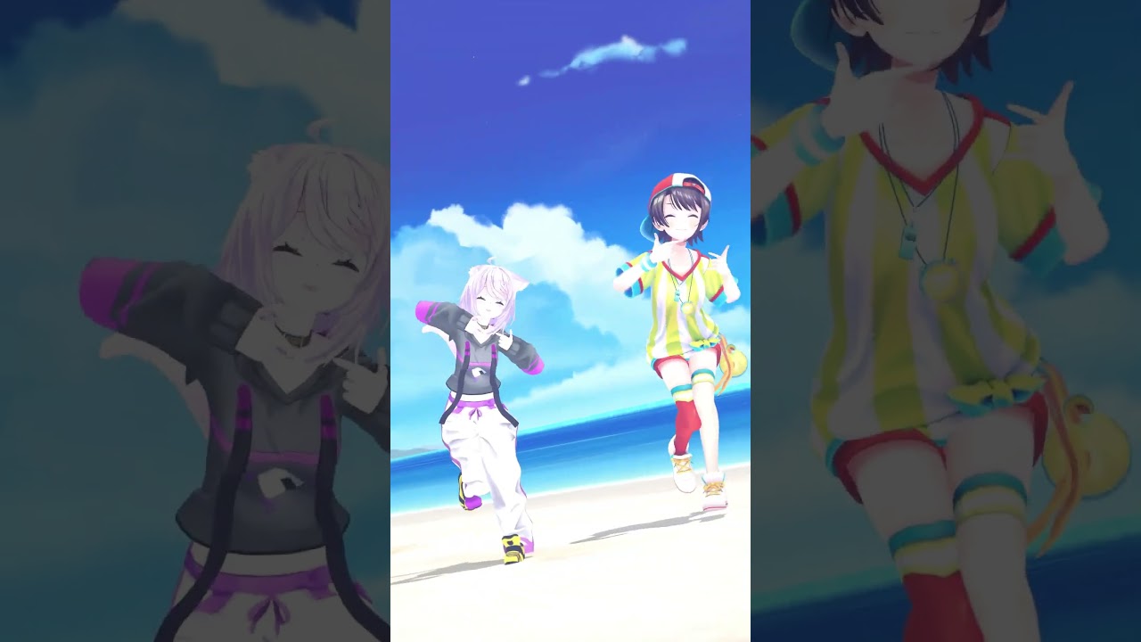 🚑スバおか🍙で『愛包ダンスホール』【ホロライブMMD】#shorts #shortsfeed