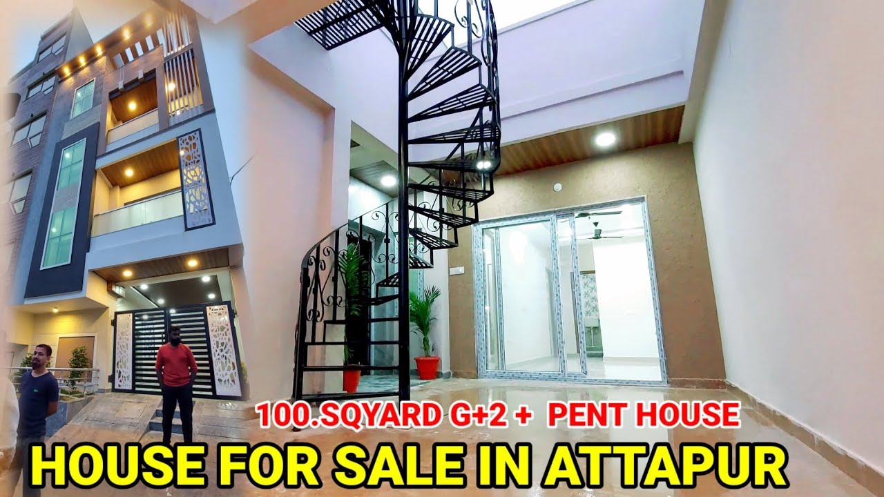House for sale in Attapur HyderabadGHMC permission G+2+Pent House for
