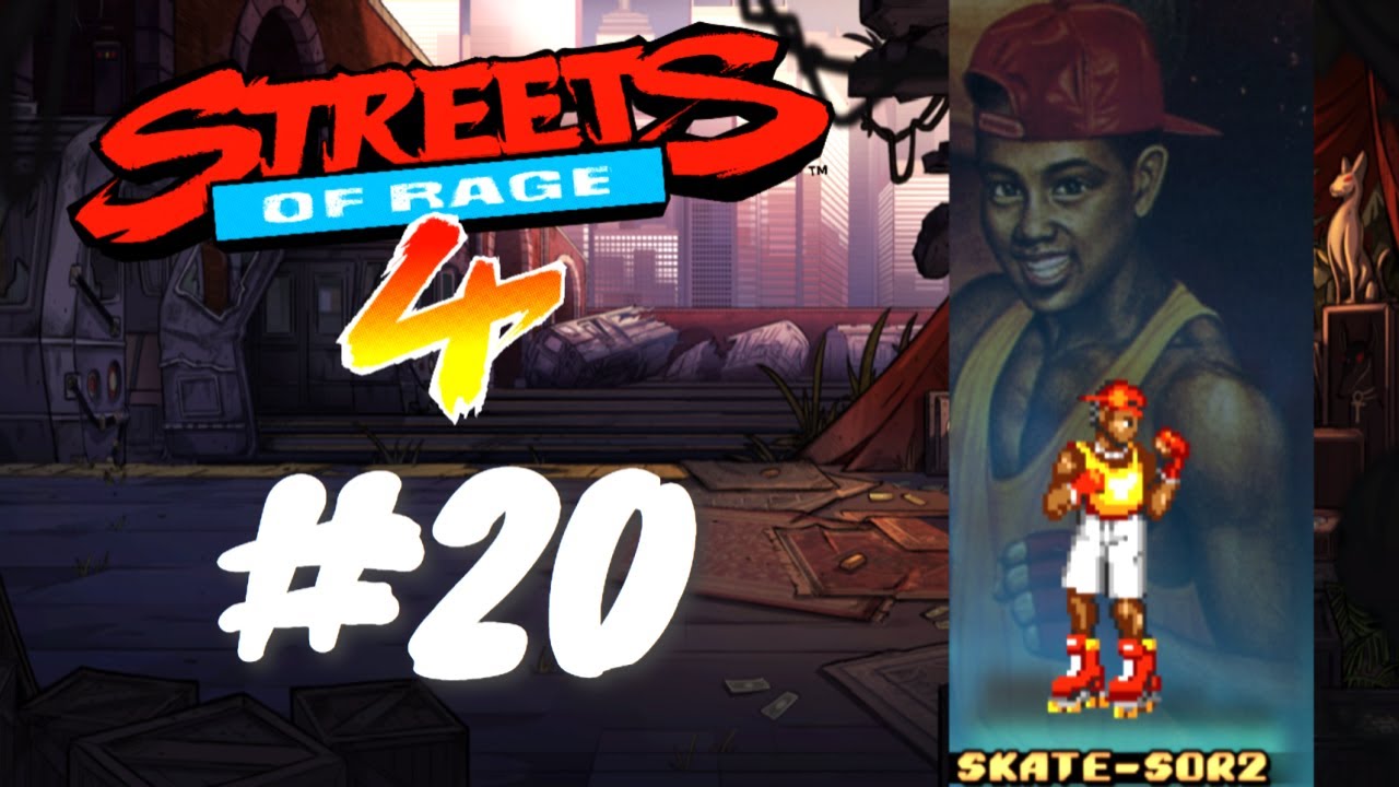 Eddie "Skate" Hunter- Stage 1-4 The streets-Old Pier: Streets of Rage 4 GamePlay WalkThrough Part 20