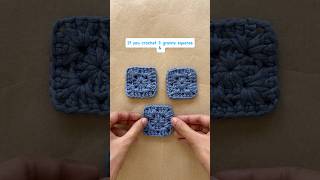 If you have 3 granny squares…. ✨ #easycrochet #crochettutorial #grannysquarebags #minibag