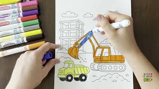 Construction Coloring with Zoey s Creations