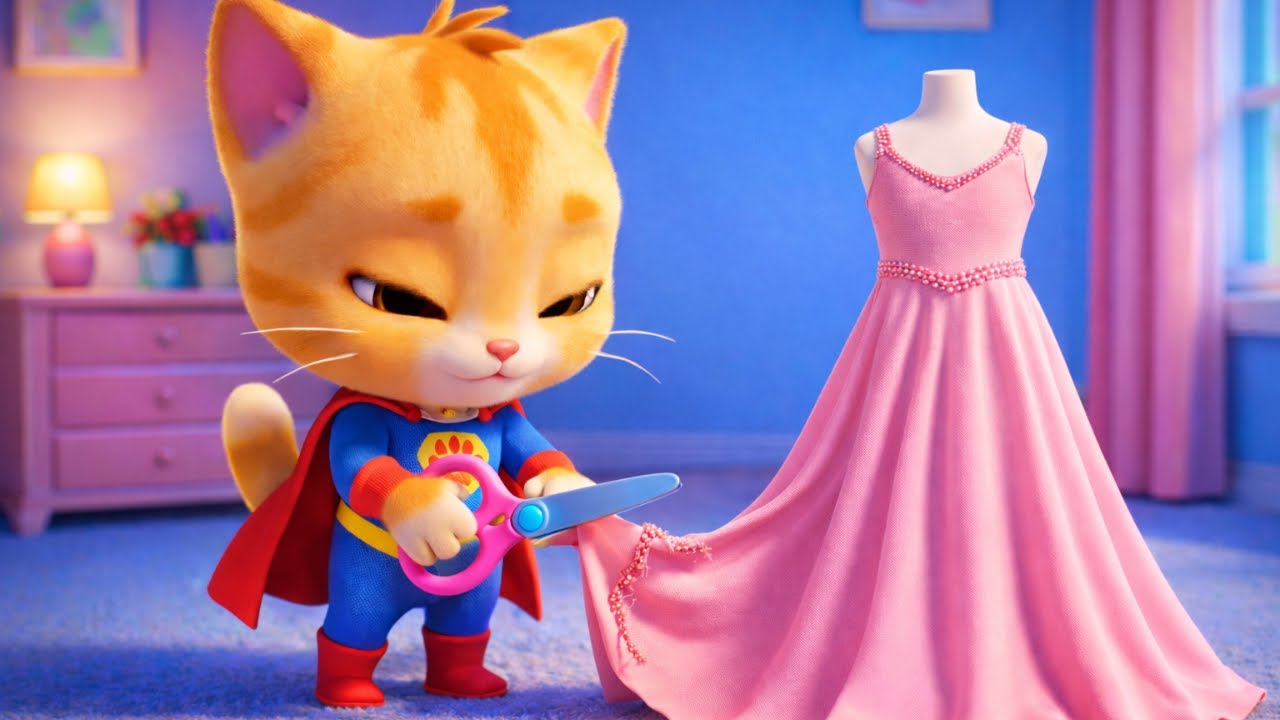 The mischievous cat cuts up Mom's dress 😭 ️ — then fixes everything ...