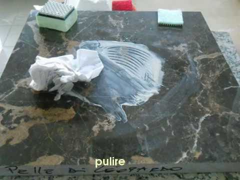Come lucidare fai da te il marmo rovinato da macchie di corrosione ... Prodotti pulizia marmo