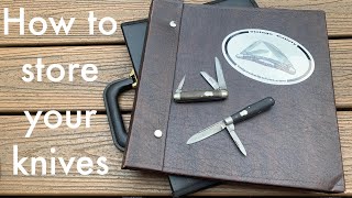 How To Store Your Pocket Knife Collection - Old Knives Pouch, Binder, Rolls Vintage