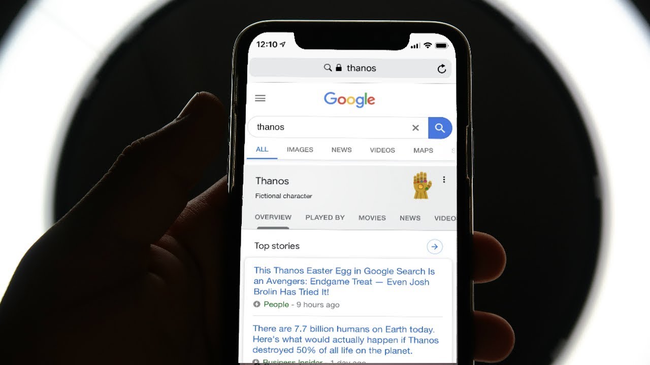 This What happens when you type "Thanos" into google! Avengers End Game Secret Trick! (SPOILERFREE)