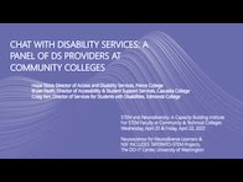 Chat With Disability Services: A Panel of Disability Service Providers ...