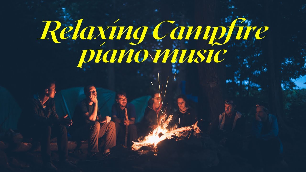 Bonfire music, party music at beach with friends: Relaxing at fireplace music, campfire, calm sound.