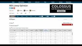 NBA Lineup Optimizer - DraftKings & FanDuel Lineup NBA Lineup Generator