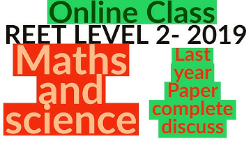 REET LEVEL 2 maths and science online class