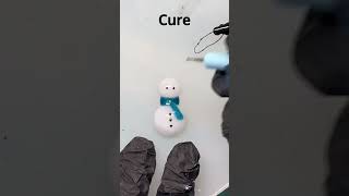 Cute cabochon Snowman Short #uvresinart #uvresincraft #christmas #snowman