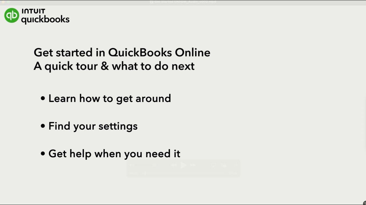Get Started with Quickbooks Online - YouTube