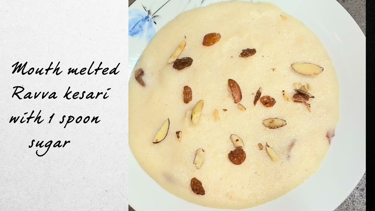 Ravva kesari with only 1spoon sugar👉రవ్వకేసరి 1 స్పూన్ 🥄 చెక్కెర తో 