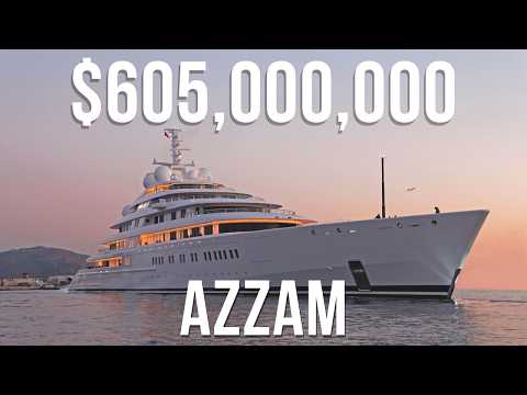 $605M Azzam Mega Yacht by Lurssen Yachts | World's Longest Yacht | Mania Luxury | @manialuxury