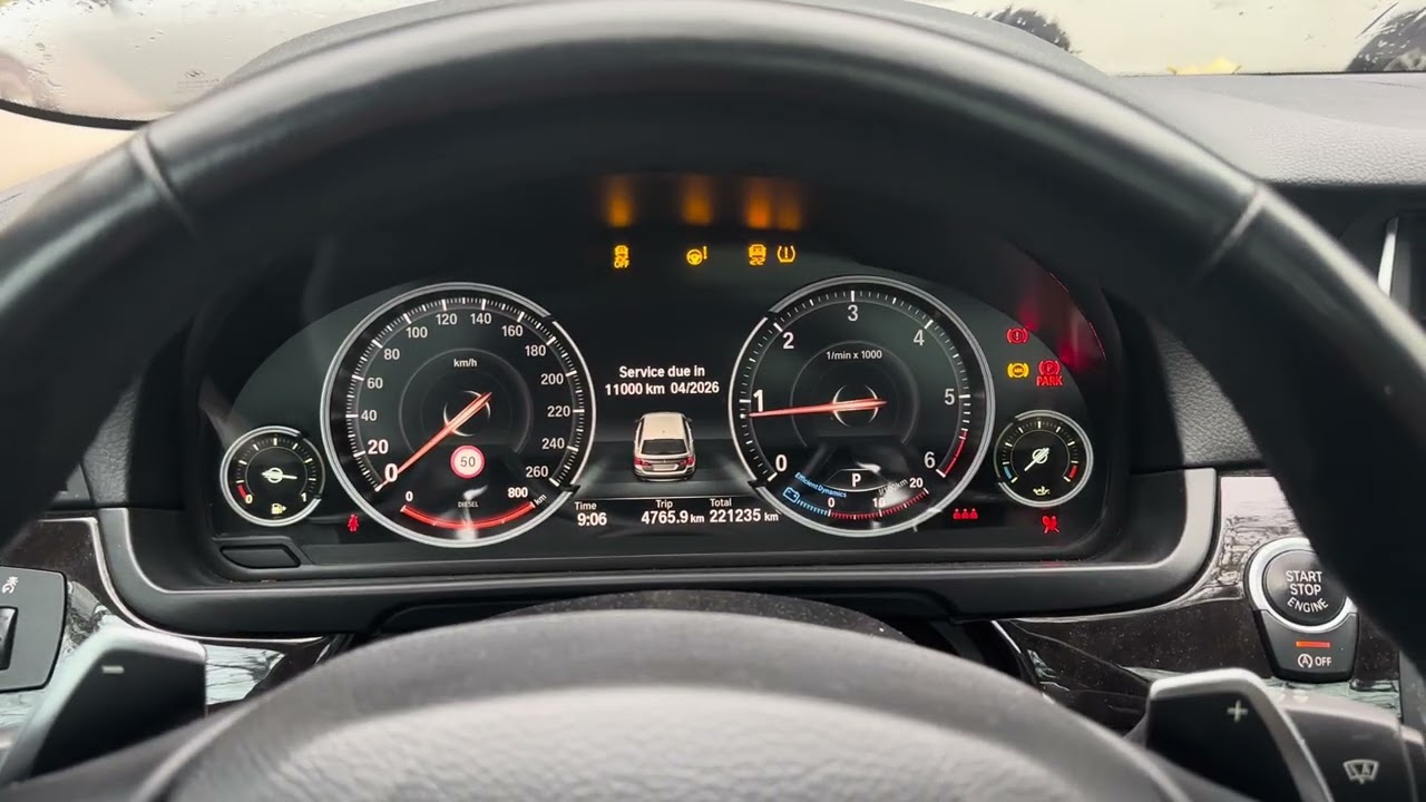 BMW 530d 2013 Touring LCI 220 000 kms - Cold start at 6 celsius