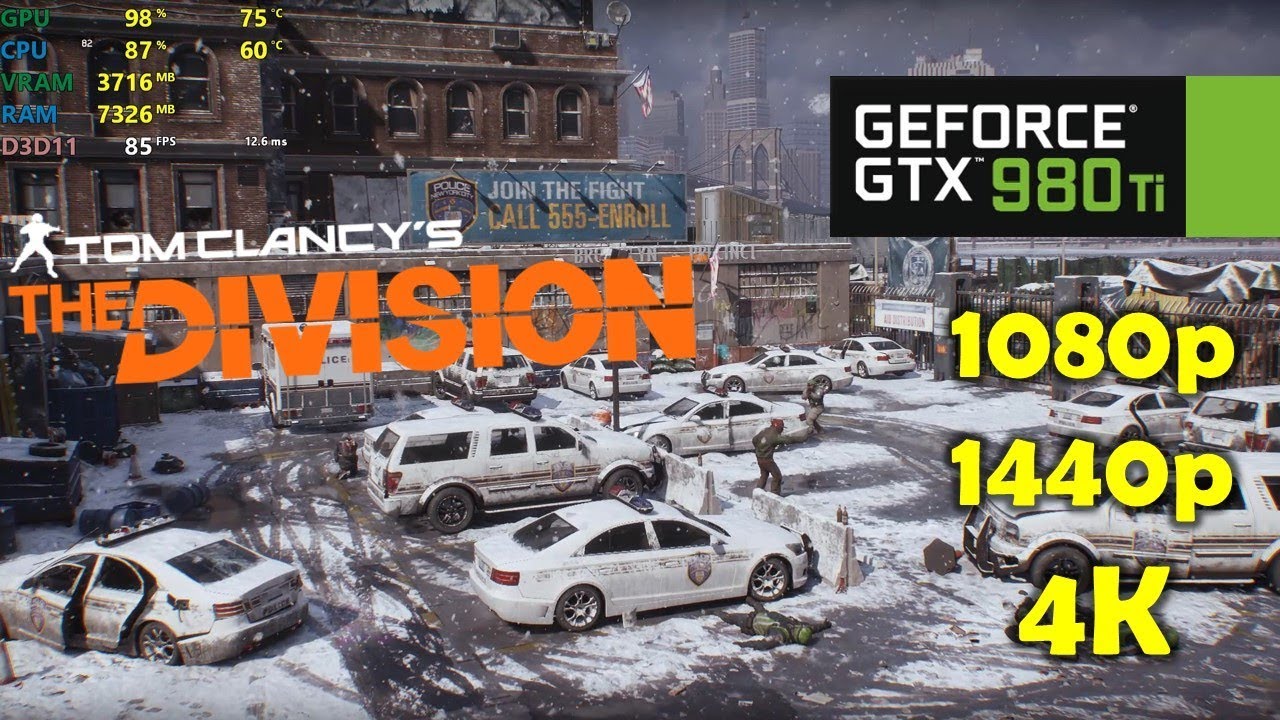 GTX 980 Ti | Tom Clancy's The Division - 1080p, 1440p & 4K!