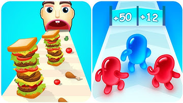 Sandwiches Run Vs Join Blob 3D   Adventure  Max All Levels Android iOS Gameplay