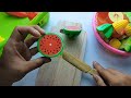 How to Cutting Wooden &amp; Plastic Fruit Vegetables, Mango Kiwi| Satisfying Video Squishy ASMR