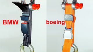 HYDRAULIC PRESS VS SEAT BELTS, CAR AND AIRPLANE