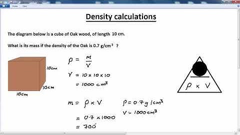 GCSE PHYSICS - DENSITY AND PRESSURE  -  LESSON 3 - density calculation