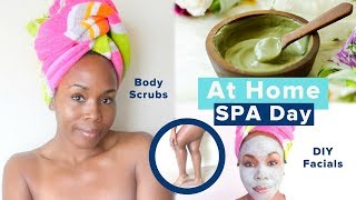 DIY AT HOME SPA DAY | Body Scrub, Facial Mask & SUPER Soft Feet Remedies screenshot 4