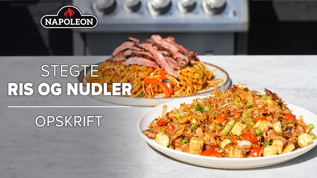 Grillopskrift - Stegte ris og nudler