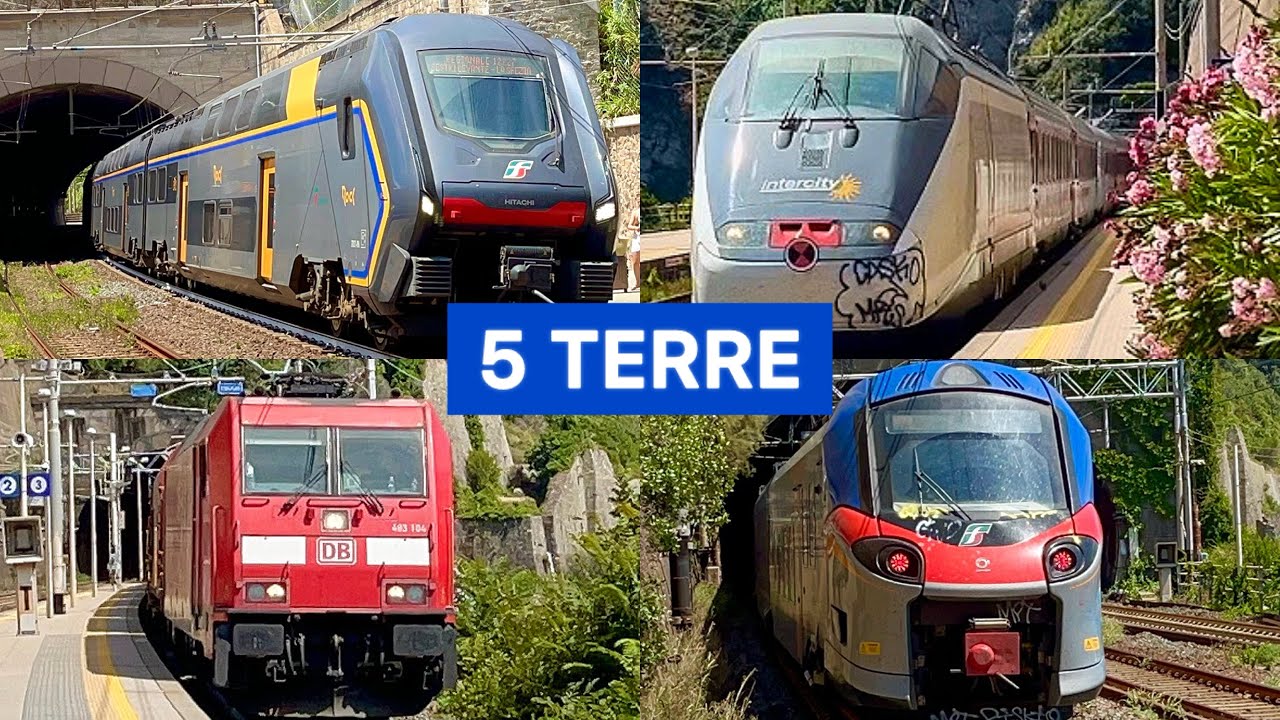 Treni nelle Stazioni delle 5 Terre ( Arrivi - Partenze - In Transito )