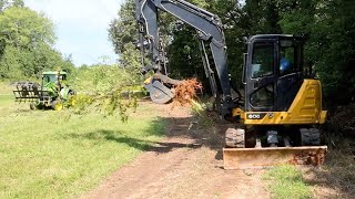 TREE SNATCHER! 60G Mini Excavator & 4066R! Pete with @GCITurf