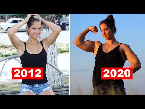 VladiSlava Galagan transformation | THEN and NOW 2012-2020 | Beautiful muscle girl transformation