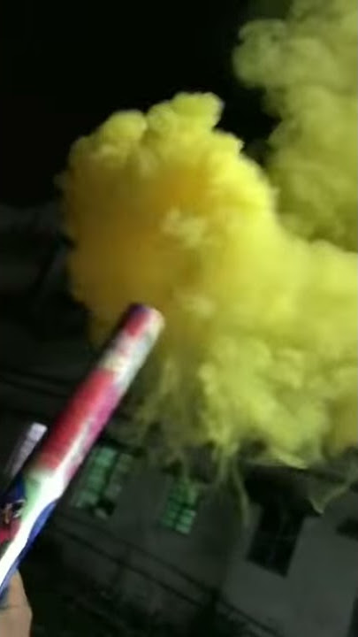 Rainbow smoke (yellow) GIF