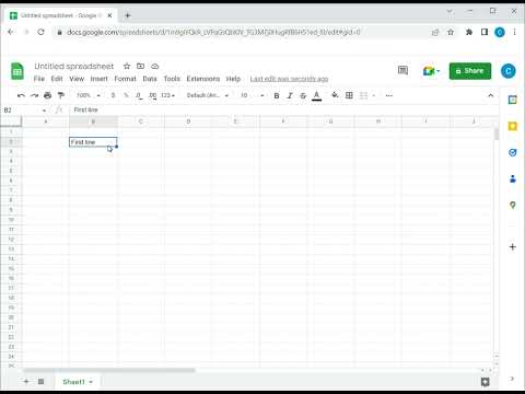 How to return in a cell in Google Sheets