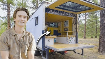 No One Suspects! Inside this Box Truck is his Nice Tiny Home