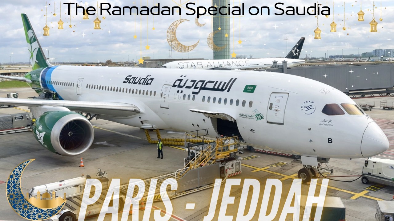 Ramadan on SAUDIA & Iftar In The Skies | Saudia Economy Class | Paris to Jeddah | Trip Report