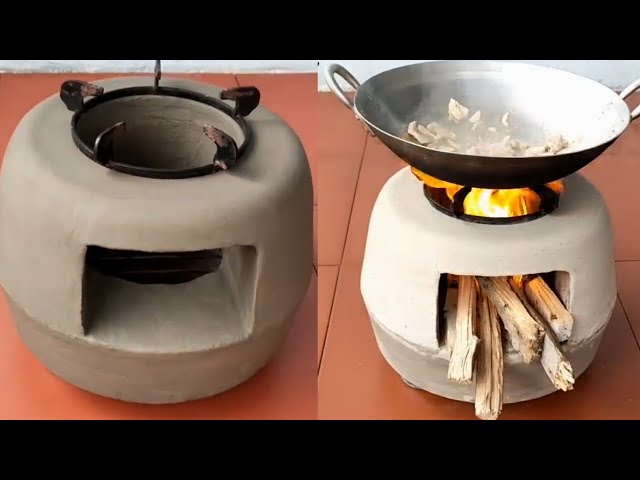 cara kreatif membuat tungku kayu bakar menggunakan semen class=