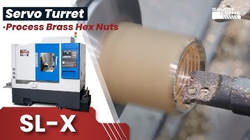 How to process brass hex nuts by SL-X lathe with turret | CNC SMARTLATHE