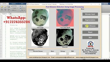 Matlab Project on Fruit Disease Detection Using Image Processing Full Source Code