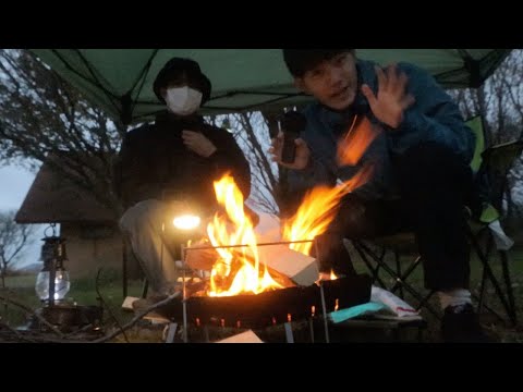 【ASMR】友達と焚き火を囲みながらマシュマロを焼く【雑談】